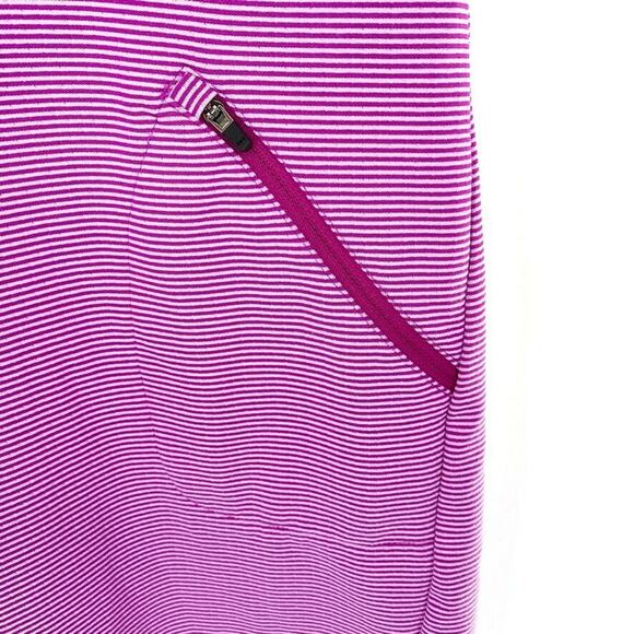 Title Nine Go Tunic‎ Womens Dress Striped Polka Dots Cowl Neck Zip Pockets S - Picture 5 of 9